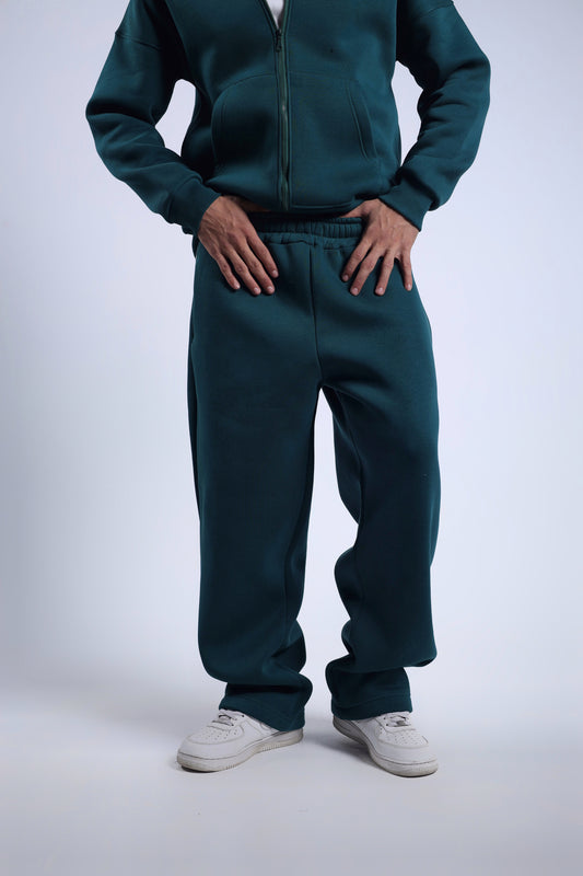Oversized Dark-Teal Basic Sweatpants